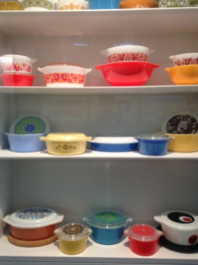 Pyrex exhibit at the Corning Museum of Glass in Corning, NY